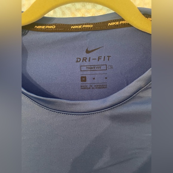 Blue Nike Pro Dry Fit Long Sleeve Shirt - Picture 2 of 2